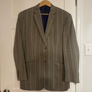 Signature Charcoal and Light Gray Pinstripe Blazer